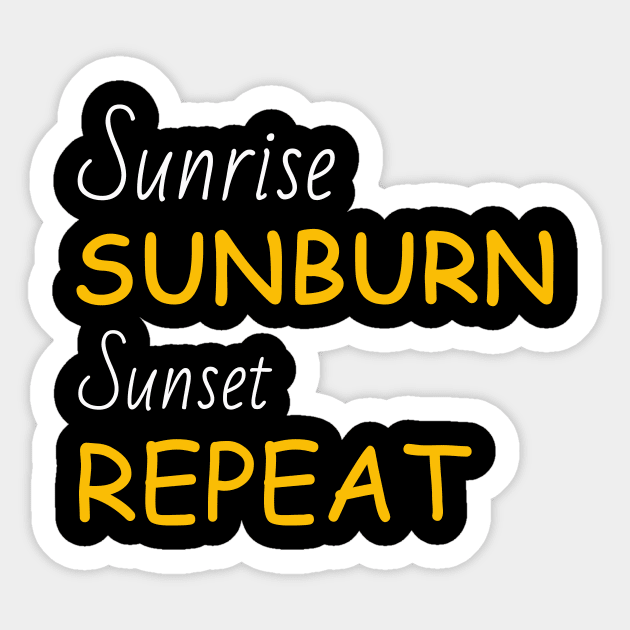 sunrise sunburn sunset repeat Sticker by torifd1rosie